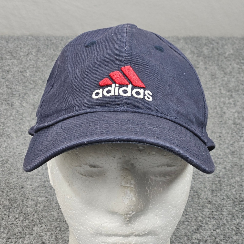 Adidas Hat Navy Red Logo‎ Strapback Dad Cap Golf Sportswear Athleisure Dadcore